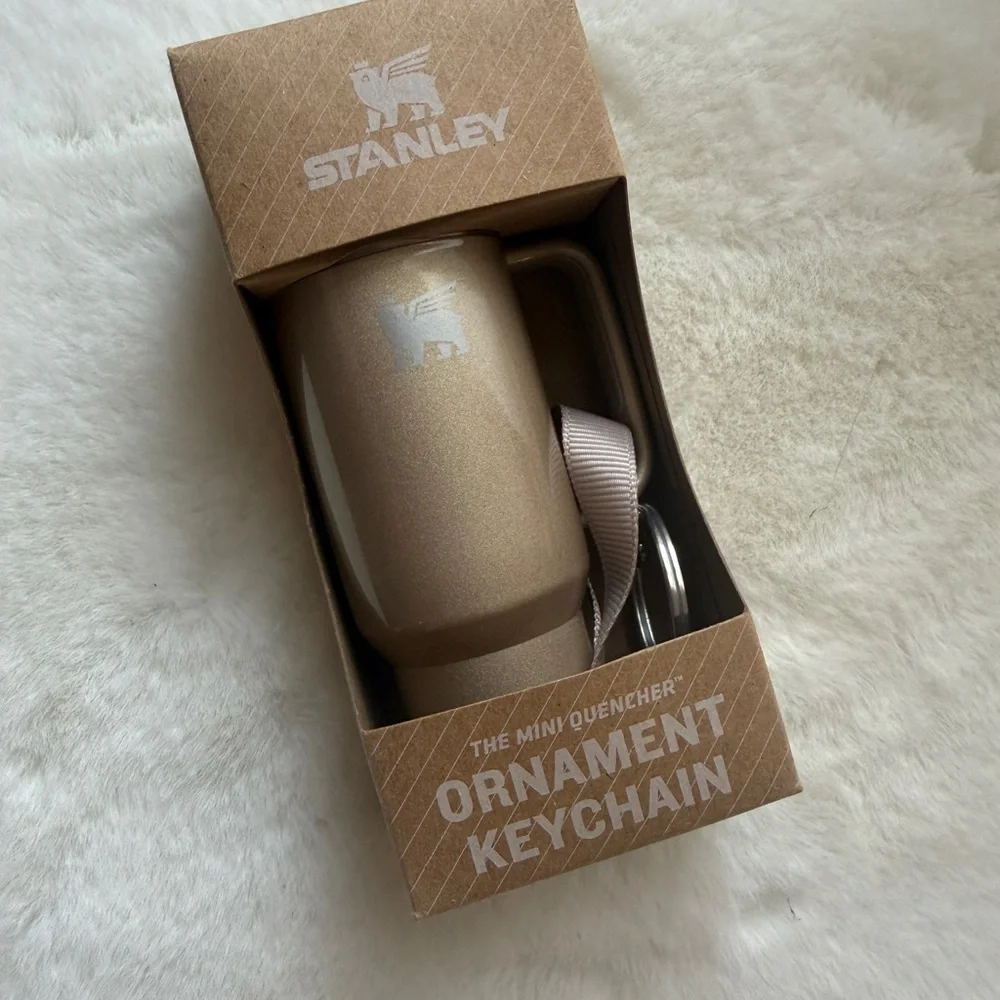 Stanley Metallic Gold Mini Quencher Keychain and Ornament Honey Talks